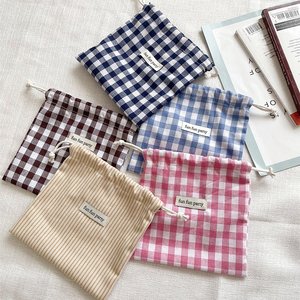 Bolsa <span class=keywords><strong>de</strong></span> Mano <span class=keywords><strong>de</strong></span> Algodón con Estampado Floral y Cordón Ajustable, con Bolsillos para Llaves y Tarjetas, Ecológica, para Teléfono Móvil, Bolsa Protectora contra el Polvo - Product Image 3