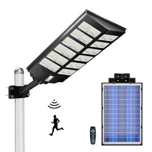 Lampu Sorot tenaga surya LED 300 watt, lampu tempat parkir komersial, lampu jalan luar ruangan, lampu Super terang dengan Sensor gerakan, lampu banjir tenaga surya