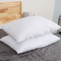 Oreillers modernes 100% coton blanc solide pour hôtel et usage domestique avec remplissage 100% poly confort élégant
