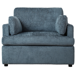 Fauteuil d'appoint moderne surdimensionné - Coussins d'accoudoirs confortables, imperméables, écologiques, hauteur réglable, dossier ailé, pieds en bois durables - Product Image 3