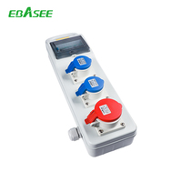 Caja de Distribución de Energía Portátil EBASEE o OEM, Impermeable IP65, con Tomas Industriales de 16A, 32A, 63A y 125A
