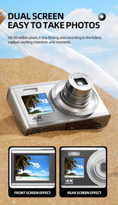 Cámara Digital Vlog 4K 10X Zoom óptico Pantallas duales Sensor CMOS para YouTube Perfect Point Shoot Selfie Compatible con tarjeta SD - Product Image 6