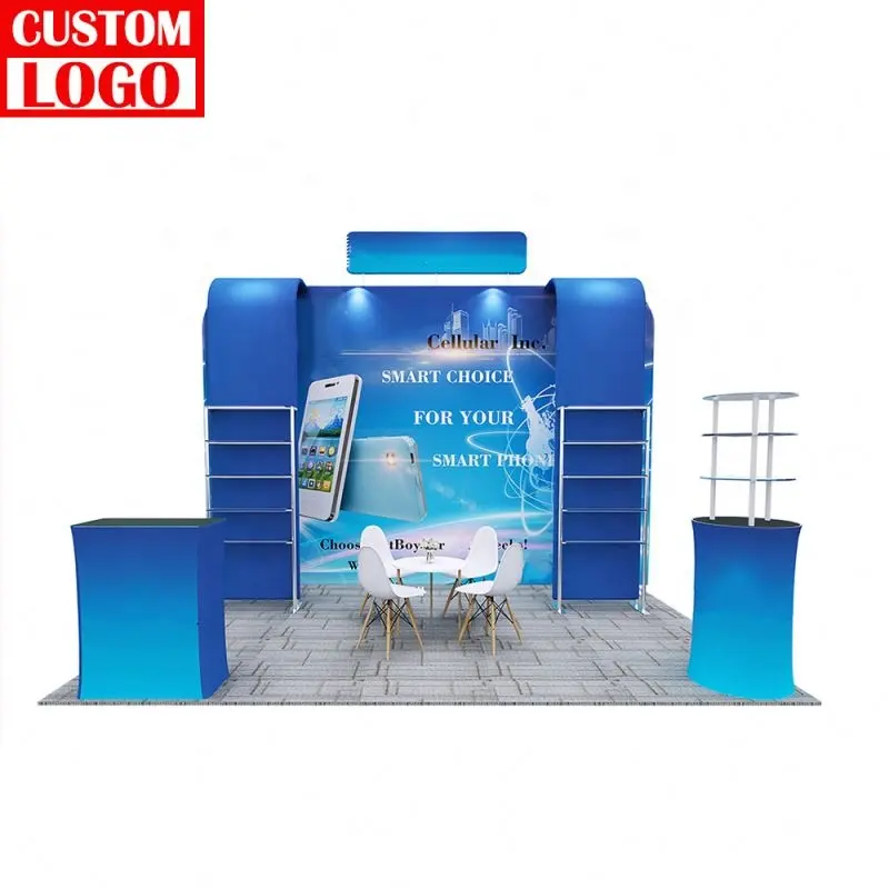 Cheap Durable Trade Show Booth Custom New Design Reusable Stand 3X3M Size Exhibition Booth