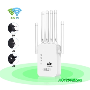 OEM ODM Répéteur WiFi sans fil 300 Mbps AC1200 Mbps, double bande 2,4 GHz 5 GHz, AP+Répéteur, 6 antennes Ethernet - Product Image 1