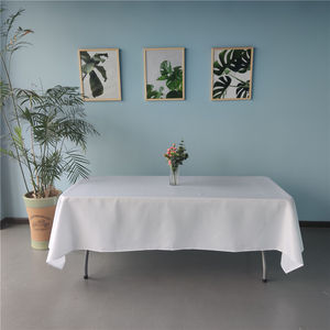 Venta al por mayor cuadrado personalizado tejido 100% poliéster impermeable desechable a prueba de aceite fiesta boda manteles - Product Image 1