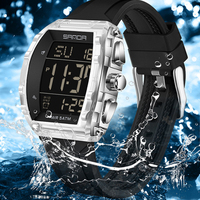 Montre numérique multifonction pour homme SANDA 6286, mode, plusieurs fuseaux horaires, date lumineuse, vente en gros, montres numériques étanches