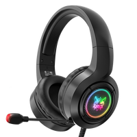 ONIKUMA X1 Casque de jeu filaire 3.5mm PS4 Casque de jeu avec son surround et microphone HD Lumière LED