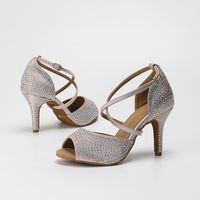2024 chaussures de danse en satin à talons hauts pour femmes respirantes et populaires bon marché en gros pour la vente chaude