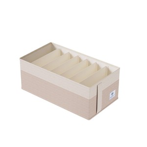 Clothing Organizer <b>Foldable</b> Compartmentalized Drawer Storage <b>Box</b> Rectangular Khaki With Grids For Pants Underwear Home Use - Product Image 5