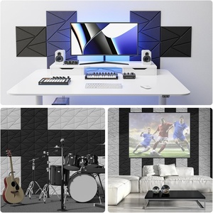 <span class=keywords><strong>Panneau</strong></span> acoustique décoratif en feutre PET <span class=keywords><strong>insonorisant</strong></span> à rainures pour une utilisation moderne en <span class=keywords><strong>extérieur</strong></span> et dans les salons, absorption acoustique haute densité - Product Image 4