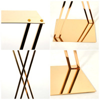 Support de fleurs de bureau en fer doré moderne de haute qualité, 80 cm, durable, marque LEXI, décoration de mariage et de maison