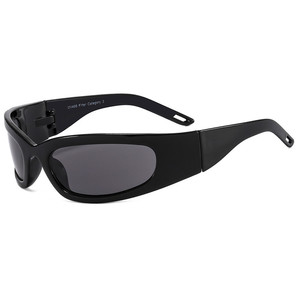 Wrap Around Trendy Fashion occhiali da sole donna uomo specchiato Sport Vintage Retro Oval Shades Baseball Cycling - Product Image 1