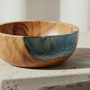 Tazón de Madera Artístico con Resina, que Combina la Textura de Madera Maciza y el Diseño de Resina Suave, Perfecto para Servir y Exhibir - Product Image 5