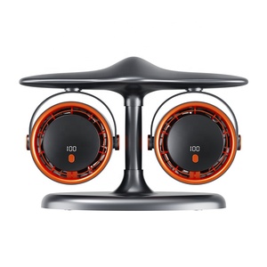 Ventilador de Mesa Portátil com Duas Cabeças, Recarregável via USB, Ventilador de Resfriamento com Forte Fluxo de Ar para Uso em Escritórios e Dormitórios - Product Image 1