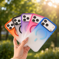 Coque magnétique pour iPhone 18 Series, prête à l'emploi, finition dégradée acrylique givrée, protection tactile de l'appareil photo, protection contre les chutes, logo personnalisé