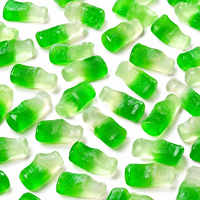 Bonbons Gélifiés Verts en Bouteille Halal, Bonbons Moelleux en Gros, Bonbons et Gommes Personnalisés, Bonbons Gélifiés Chinois OEM