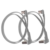 Kabel Transfer Data Pengisian Daya USB Micro 2.0 Konektor Sudut Kanan Bahan ABS Ponsel Android 0.2m Kabel Flat Fleksibel FFC Female