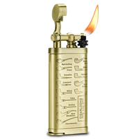 Briquet antique de style vintage Modèles uniques Briquet de table à cigares portable Allume-cigares résistant au vent