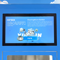 Machine de nettoyage de chaussures automatique à double compartiment, stérilisation à haute température, écran tactile LCD, code QR, carte de crédit