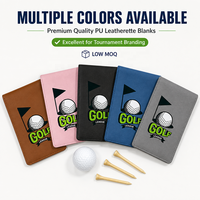 Porta segnapunti da Golf Laser Blanks con logo inciso, similpelle laserabile