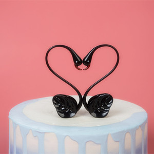 Black And White Lovebird Decorations For Wedding Cake Table Centerpiece Multicolor PP Material - Product Image 3