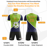Ensemble de maillots de football personnalisés à séchage rapide et respirants 100 % polyester pour garçons, uniforme d'été en maille à col court, service OEM, découpe automatisée