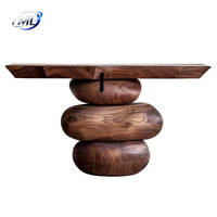 Table console moderne de luxe en bois massif européen, couleur personnalisable, mobilier de maison écologique et durable pour appartement, hôtel, salle à manger