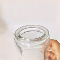 Petit pot de stockage en verre transparent avec couvercle usine vente en gros ménage thé sec grains de café récipient alimentaire