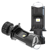 Accessoires automobiles : Projecteur LED à lentille, lentille de phare LED, mini ampoule LED H4, H7, 9003, HB2, faisceau Hi/Lo, lentille de projecteur Bi-LED