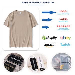 T-shirts vierges pour hommes en coton 100% de haute qualité 210GSM, impression de logo personnalisée, vente chaude - Product Image 4