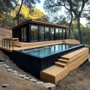 <span class=keywords><strong>Piscina</strong></span> de Lujo en Contenedor Marítimo de 20 pies <span class=keywords><strong>con</strong></span> Ventana de Vidrio, Sistema Integrado de Filtrado y Calefacción Plug-and-Play para Jardín - Product Image 1