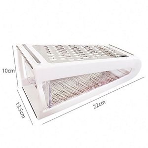 Râpe à fromage multifonctionnelle de haute qualité à double face en acier inoxydable avec récipient - Product Image 2