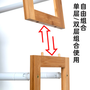 <b>Extendable</b> Multi Layer <b>Shoe</b> <b>Rack</b> Bamboo Material Freestanding Dustproof For Doorway Dormitory Hallway - Product Image 3
