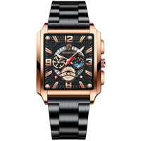 BINBOND 6575 Montre pour homme à succès, marque haut de gamme, étanche, en acier inoxydable, à quartz