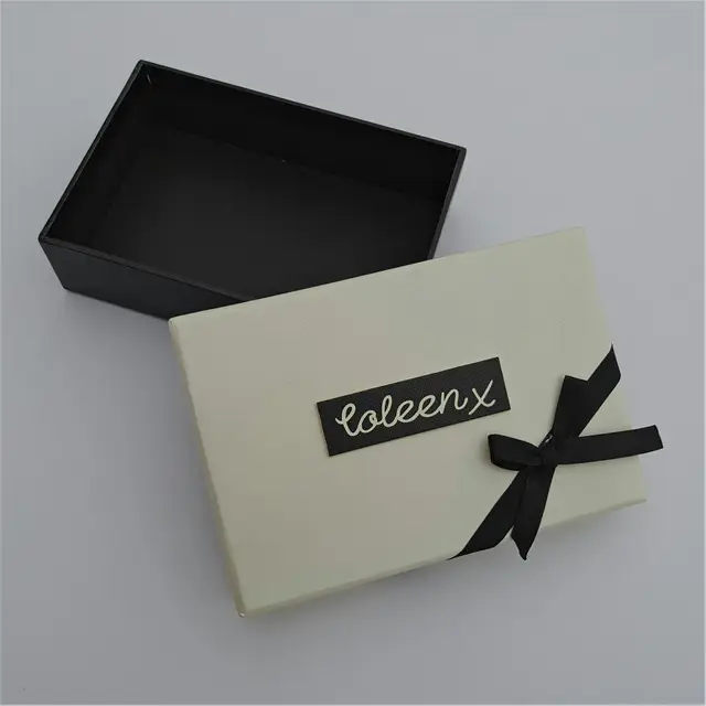 Recycelbare einfache Geschenk gürtel Geldbörse Krawatte Karton Verpackungs box mit Band