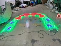 Lampes LED en forme d'arche pour décoration extérieure, paysage, Halloween, Noël, Nouvel An, mariages, fêtes - Matériel PVC, étanche IP65