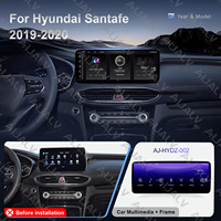 Aijia Grosir untuk HYUNDAI SANTAFE 2019-2020 LHD/RHD Texturing LHD RHD Android Car Android Player Frame Set Big Monitor Harness