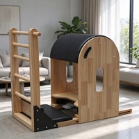 Baril d'escalade Pilates MJD M301A en chêne de qualité supérieure, appareil d'entraînement Pilates en bois de qualité commerciale pour studio, salle de sport à domicile et centre de fitness