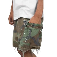 Pantalones Cortos de Alta Calidad Topshow, Diseño Personalizado con Cordones, Pantalones Cortos Cargo para Hombre con Bolsillos, Pantalones Cortos de Camuflaje para Hombre