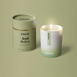Bougie parfumée AIKUN personnalisée à combustion lente, faible teneur en suie, en cire de soja, faite à la main, dans un bocal en verre de luxe, pour la Saint-Valentin et les anniversaires - Product Image 1