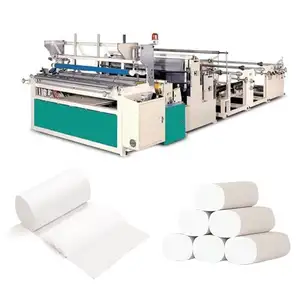 Set completo industriale 2 strati di carta igienica che fa la linea di produzione della macchina per la vendita