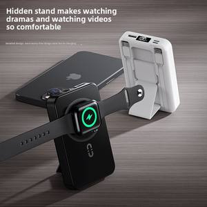 Chargeur sans Fil 3-en-1 Haute Capacité pour Téléphone, Meilleure Vente <span class=keywords><strong>Amazon</strong></span>, Batterie Externe à Affichage Numérique, Magnétique et Pliable pour Bureau - Product Image 5