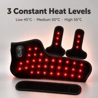 Manchon chauffant pour bras EYCO à lumière rouge, chaleur infrarouge, 3 niveaux de chaleur, minuterie intelligente, rechargeable par USB, enveloppement pour avant-bras et coude