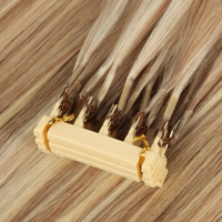 Meilleure vente Top qualité plumes Extension de cheveux 100% vrais cheveux humains Double dessiné droite 6D plumes Extension de cheveux