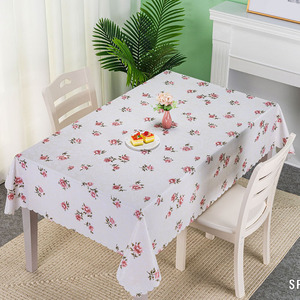 Nuovo Design <span class=keywords><strong>Tovaglia</strong></span> in PVC Bianco con Motivo Floreale Rosa - Product Image 4