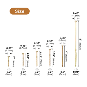 Mạ kẽm 100mm 200mm Vít dài tự khai thác Hex đầu Vít Torx solt có khía vít gỗ cho vách thạch cao sàn Fibreboard - Product Image 3