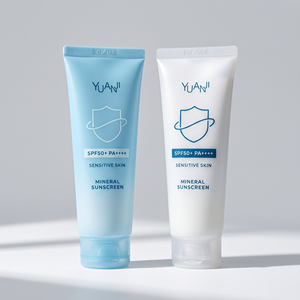 Envase Cosmético en Tubo con Acabado Brillante o Mate para Limpiador Facial y Protector Solar, Impresión Serigráfica, 100 ml, Tapa Roscada Blanca Esmerilada - Product Image 1