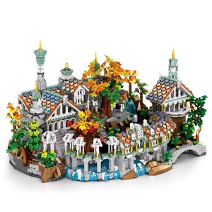 Reobrix 55015 4406PCS MOC Castillo Medieval de Película, Vista de Calle, Modelo de Arquitectura DIY, Bloques de Construcción, Sets de Juguetes de Ladrillos - Product Image 1