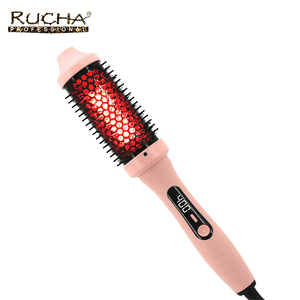 <span class=keywords><strong>Cepillo</strong></span> Térmico Profesional de Calentamiento Rápido con Doble PTC, <span class=keywords><strong>Cepillo</strong></span> Redondo Infrarrojo para Rizar el Cabello a 400F - Product Image 1