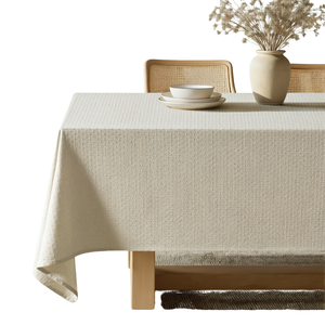 Wholesale Pure Color Woven Linen Waterproof Dustproof Custom Size <b>Square</b>/Rectangle Party Buffet Wedding <b>Tablecloth</b> - Product Image 1